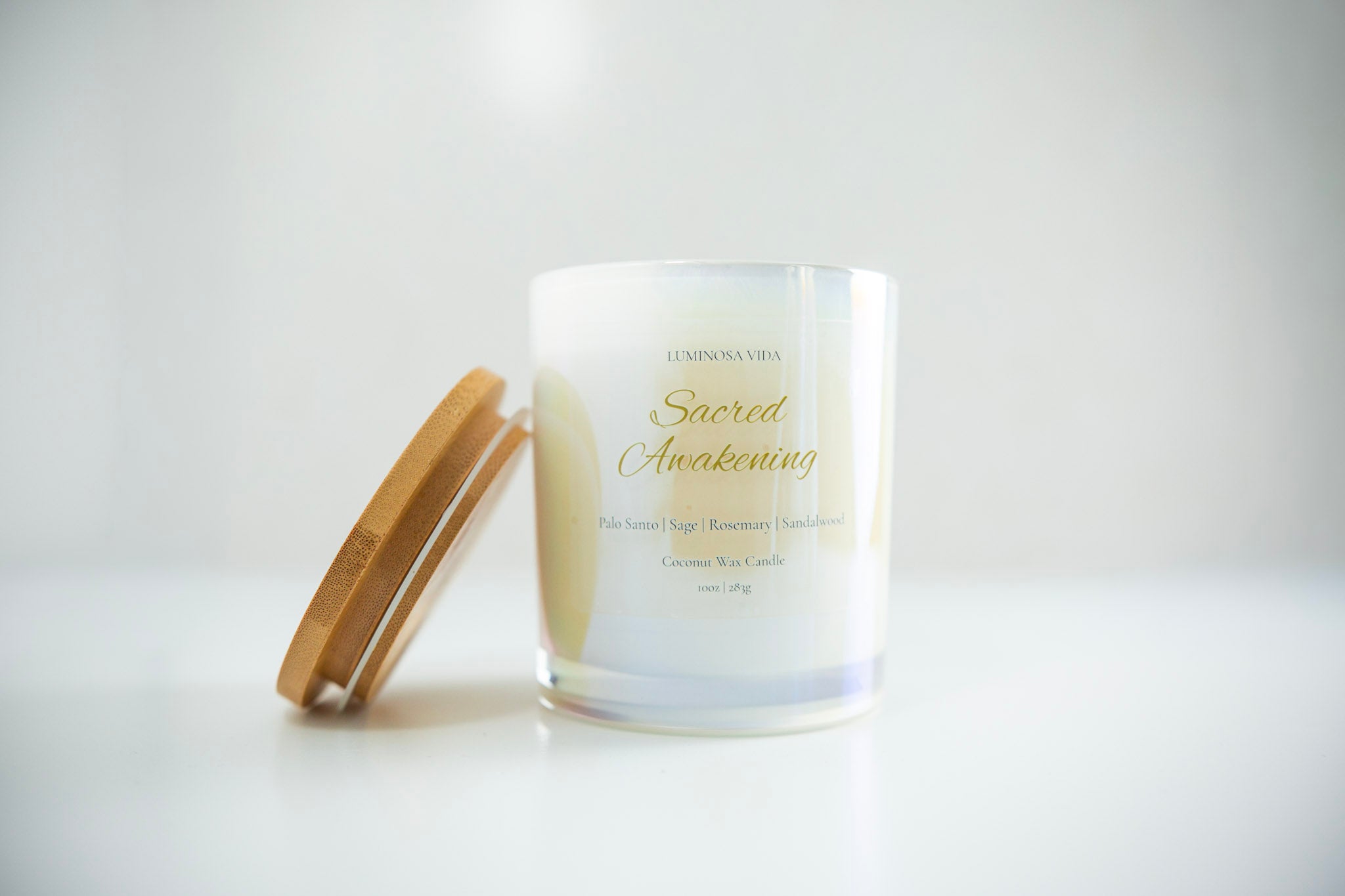 Sacred Awakening Candle – Palo Santo, Sage & Sandalwood